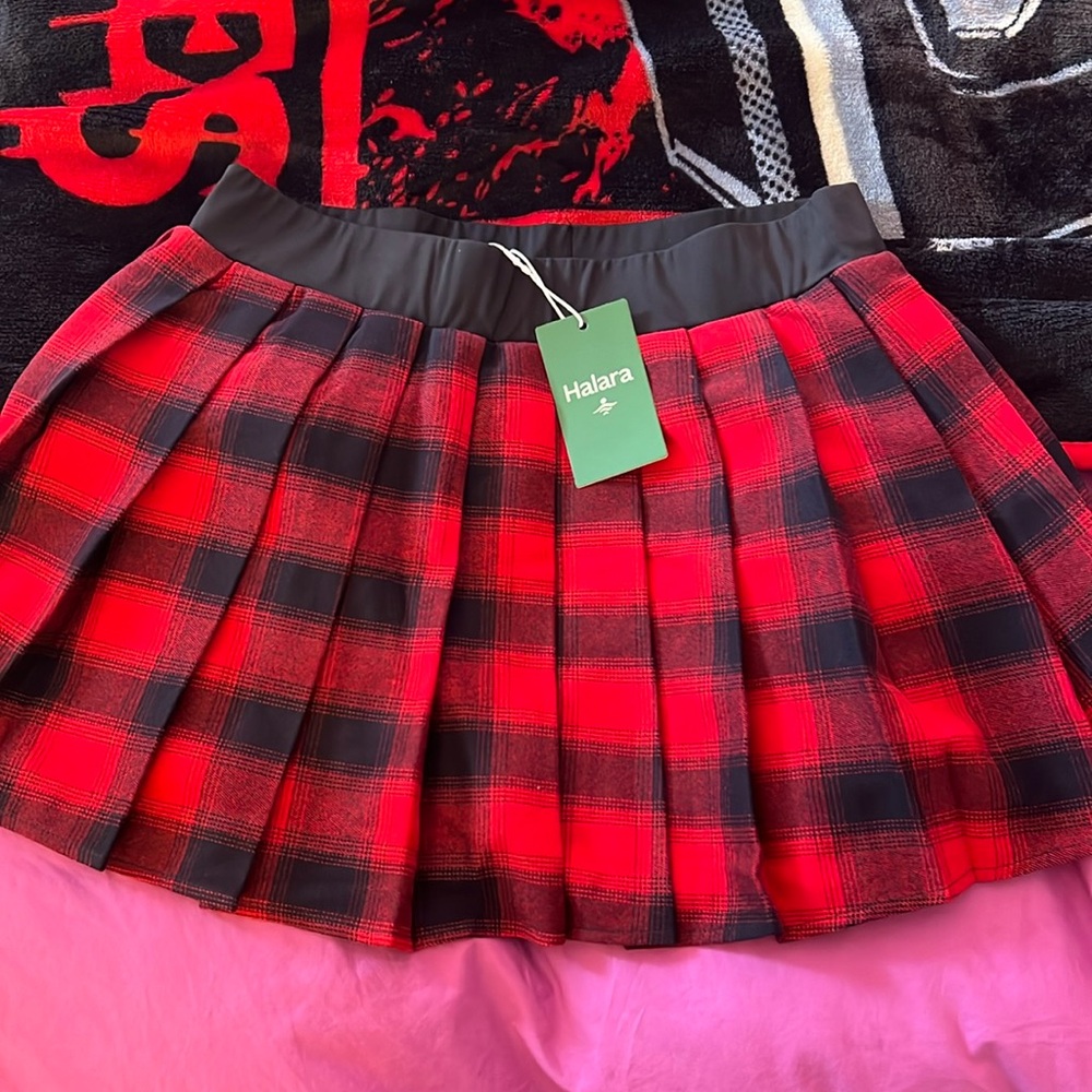 HALARA PLAID SKIRT MEDIUM**